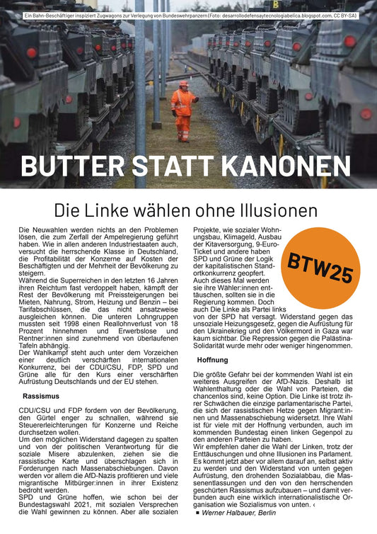 Wahlzeitung Berlin, Sozialismus von unten, September 2026 digital
