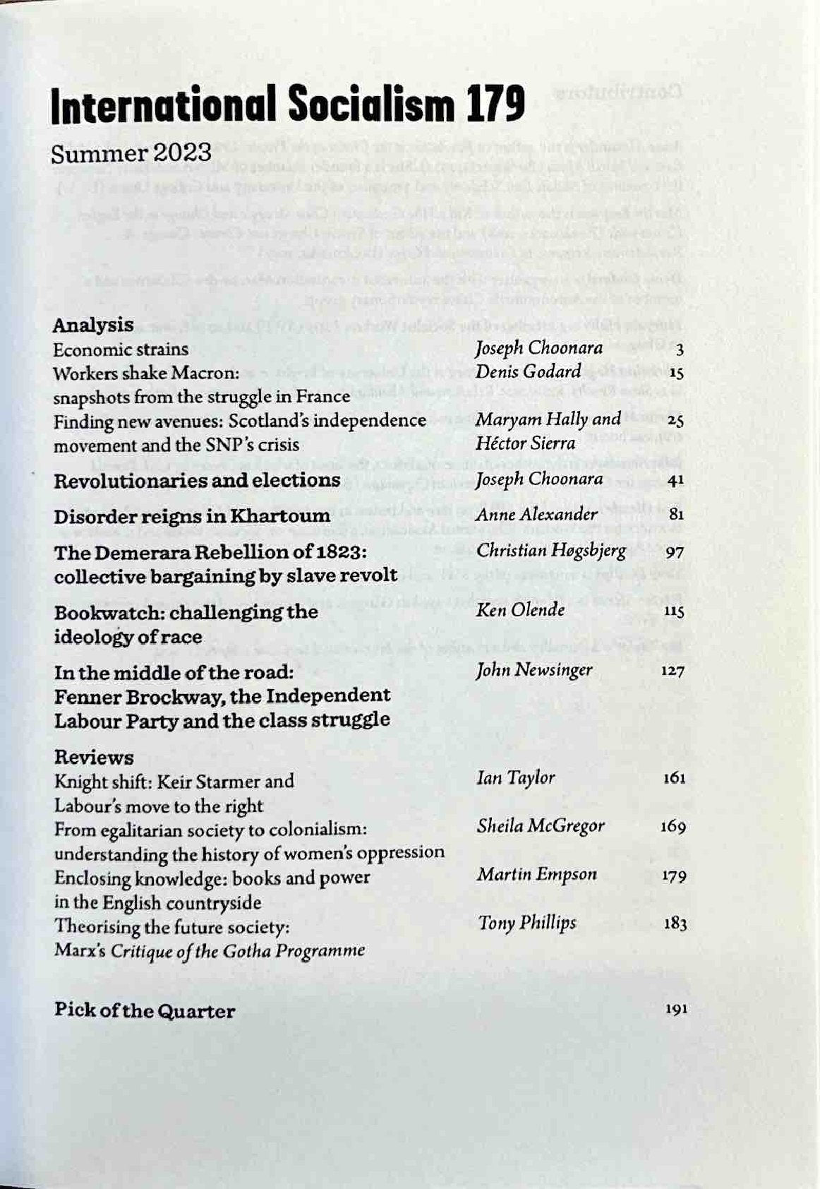 International Socialism Journal