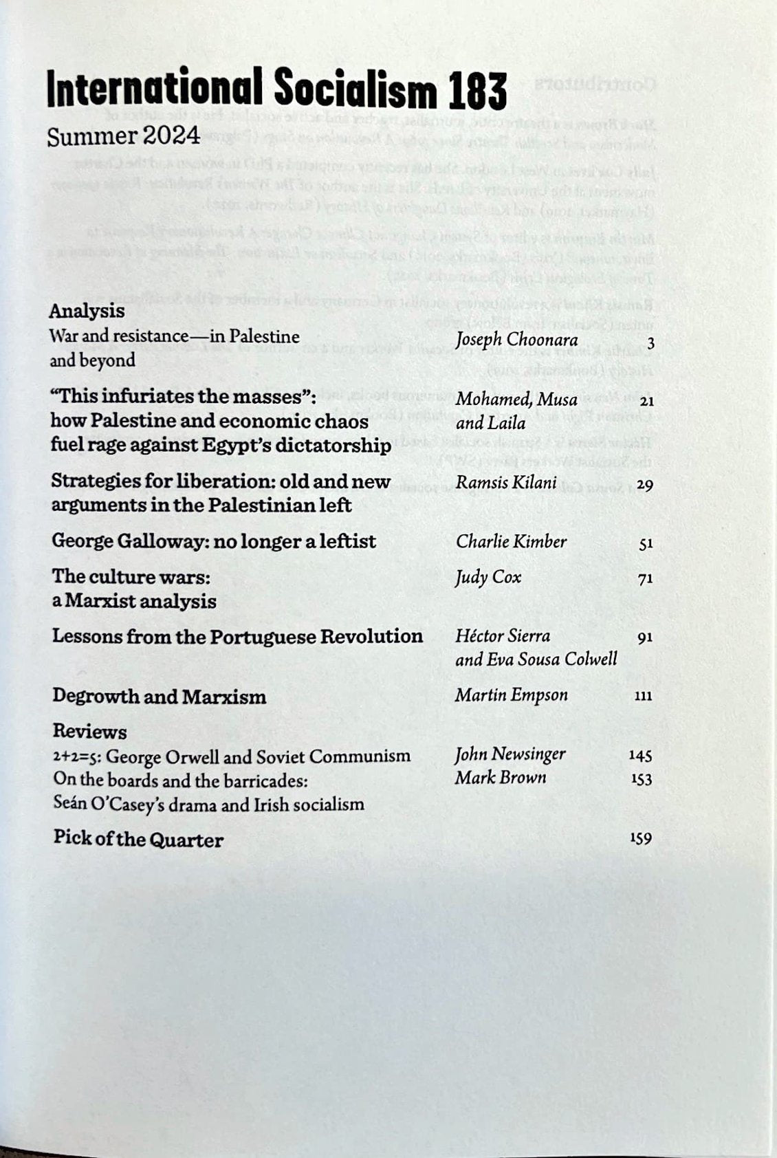 International Socialism Journal