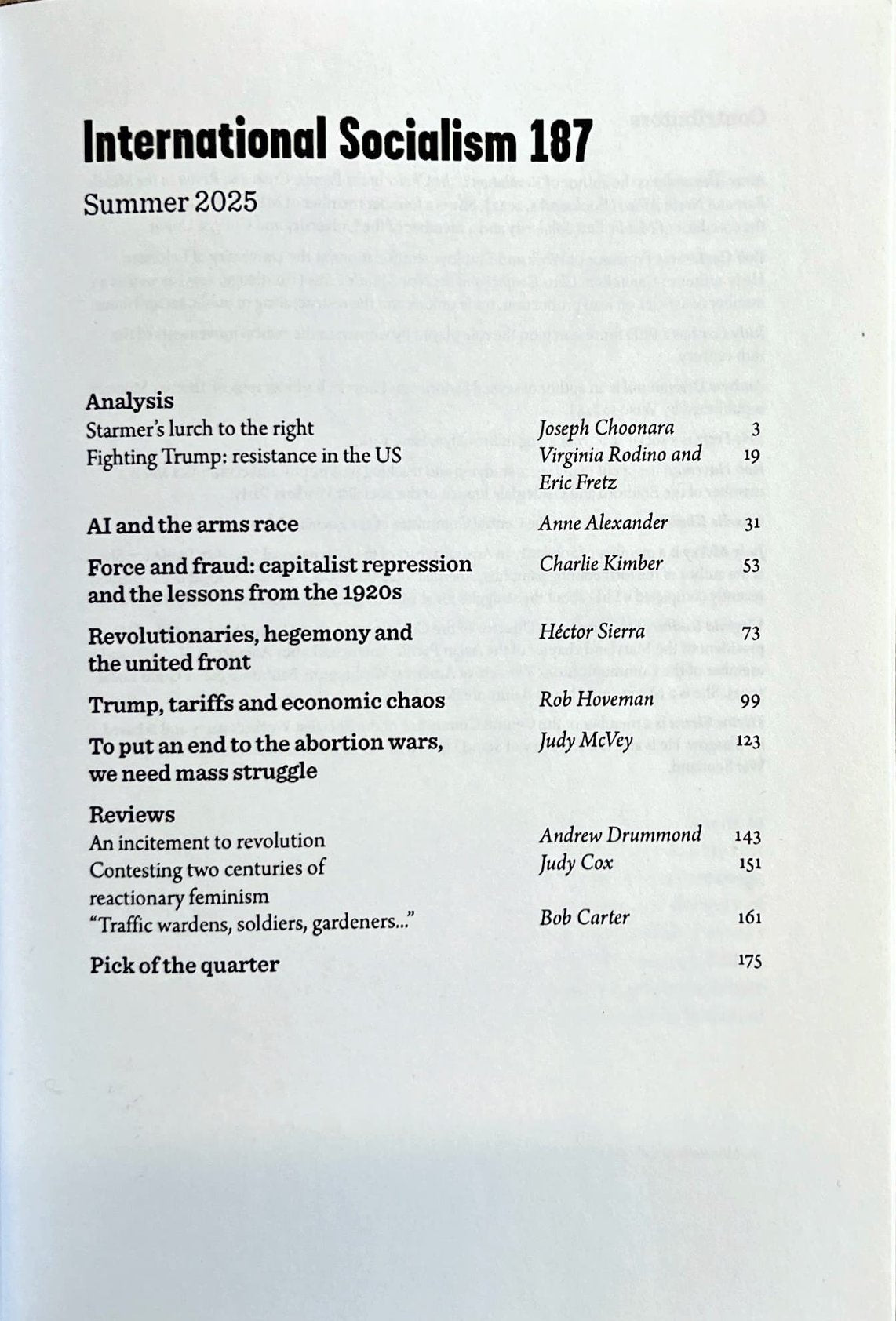 International Socialism Journal