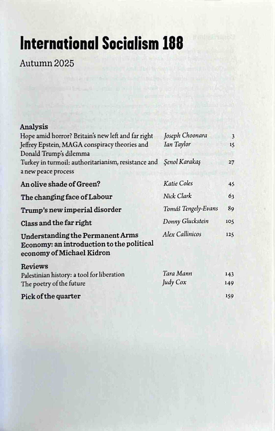 International Socialism Journal